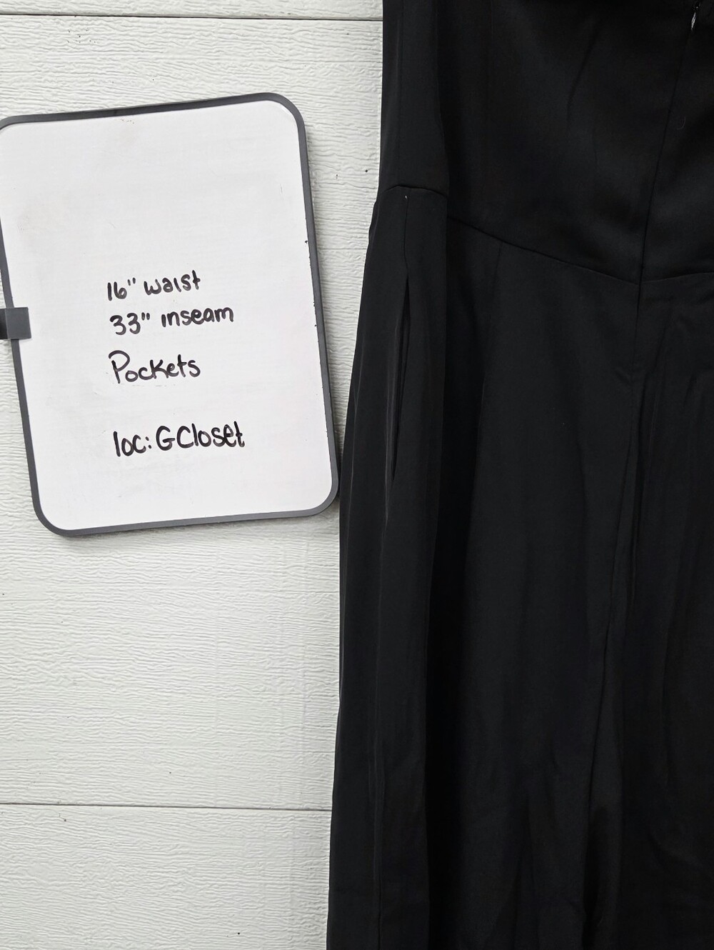 Strapless  Modern Nwot Large Black Wide-Leg Jumpsuit W Pockets - Picture 7 of 8